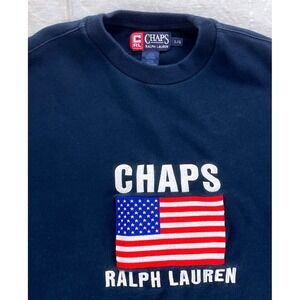 Vintage Chaps Ralph Lauren American USA Crew Neck Sweatshirt Mens Size L/G